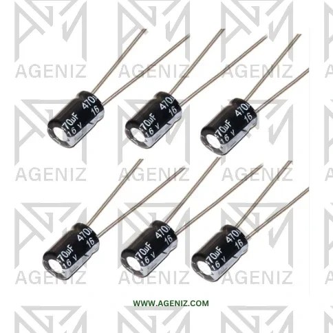 خازن الکترولیتی ۴۷۰ میکروفاراد ۱۶ ولت