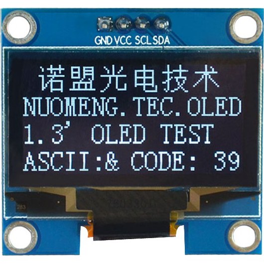 ماژول نمایشگر OLED ابعاد 1.3 اینچ با رابط I2C