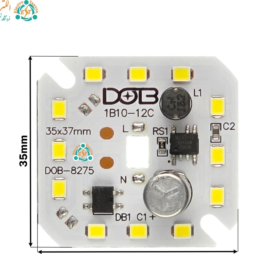 چیپ ال ای دی ۱۲ وات DOB خازن دار