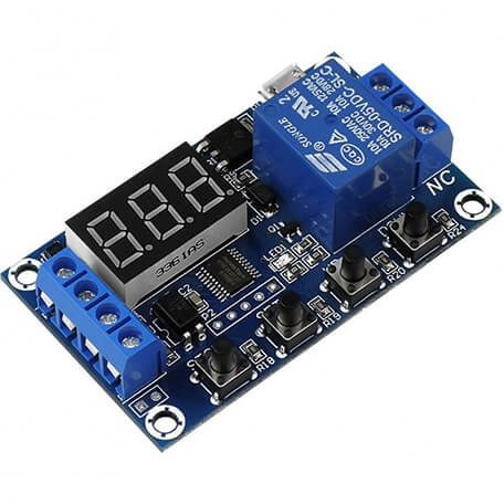 ماژول تایمر JZ-801 قابل تنظیم ۳۰-۶ ولت با رله و نمایشگر