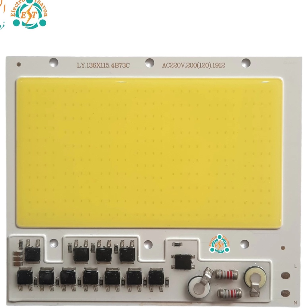 چیپ ال ای دی ۲۰۰ وات COB مدل LY با برق ۲۲۰ ولت و رنگ سفید مهتابی