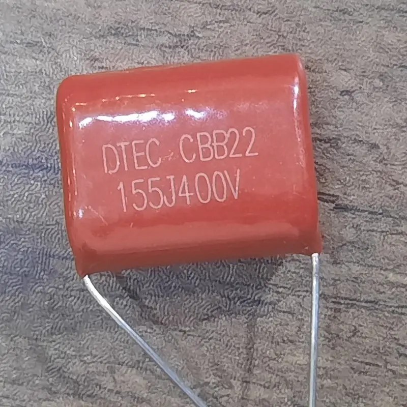 خازن پلی استر ۴۰۰ ولت ۱۵۵ میکروفاراد مدل CBB22