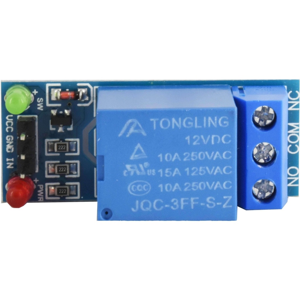 ماژول رله ۱۲ ولت یک کاناله با خروجی ۱۰ آمپر