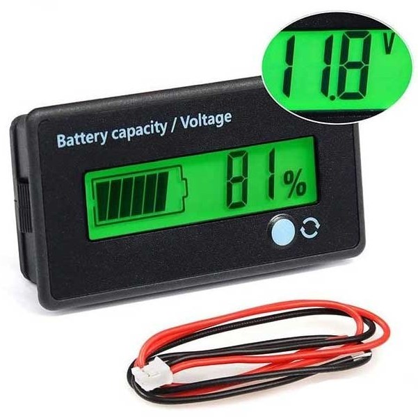 ماژول نمایشگر شارژ باتری پنلی ۱۲ تا ۴۸ ولت با بارگراف