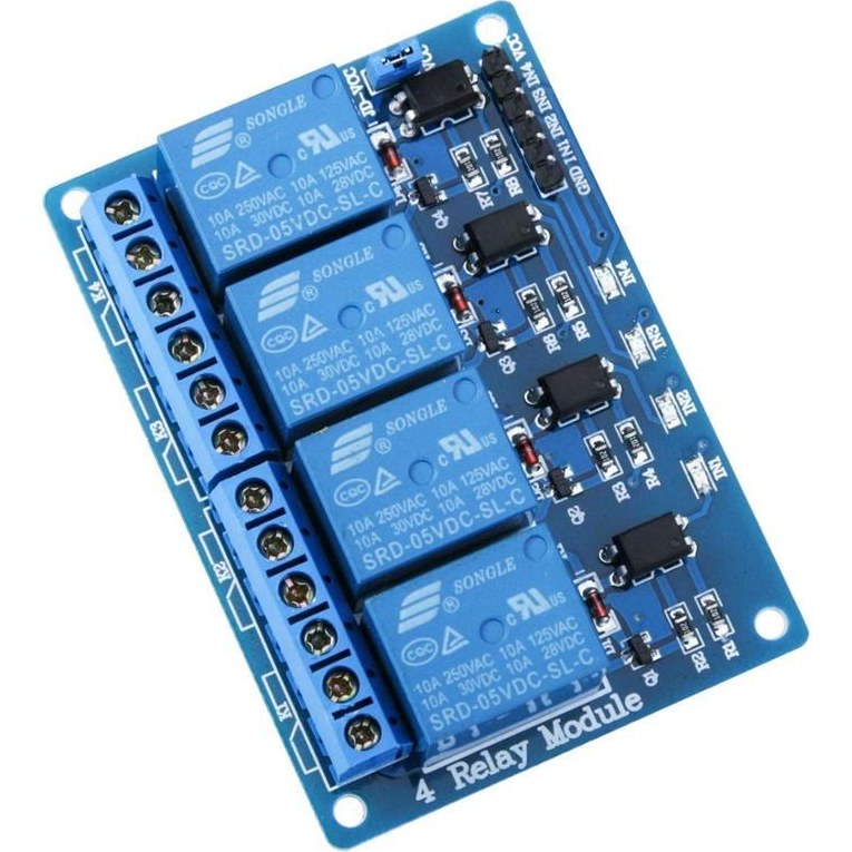 ماژول رله ۴ کاناله ۵ ولت با اپتوکوپلر
