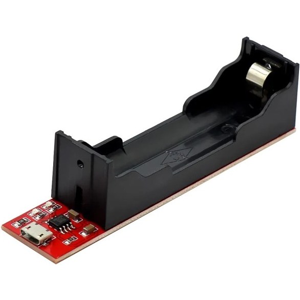 ماژول شارژر و بوستر باتری لیتیومی 18650 با جا باتری