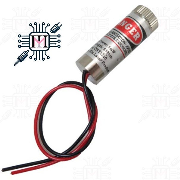 ماژول لیزر قرمز نقطه ای 5 ولت 5mw با قابلیت تنظیم نور