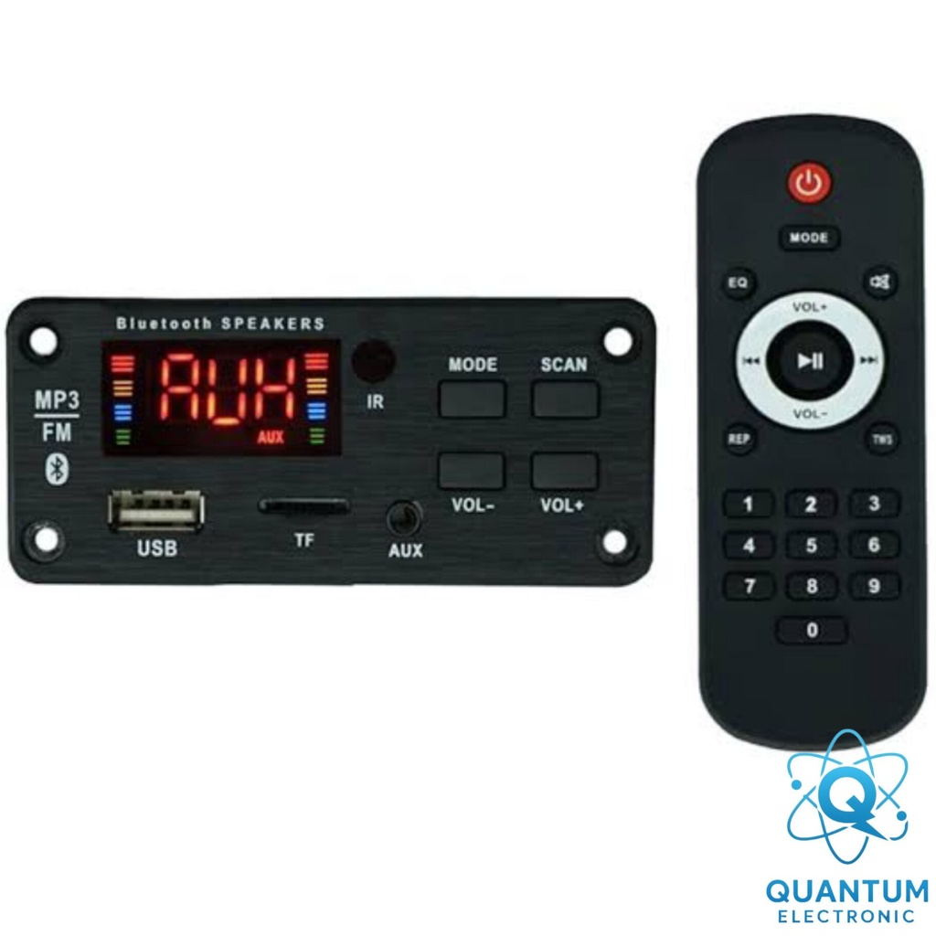 ماژول MP3 Player پنلی بلوتوثی 12V مدل Q13-v1