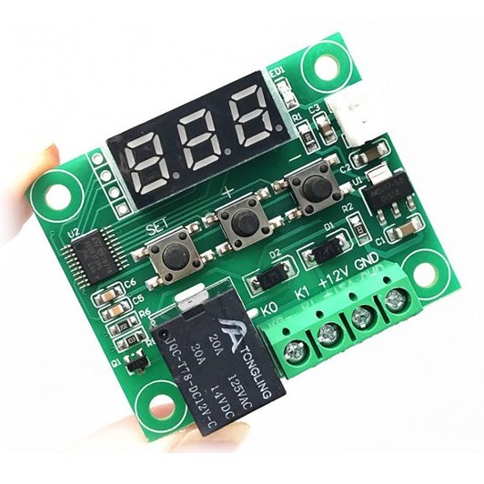 ماژول دما و رطوبت دیجیتال XH-W1209 با نمایشگر و کلیدهای کنترلی