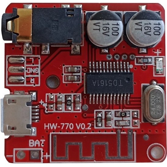 ماژول بلوتوث صوتی HW-770 ورژن ۵.۱ با خروجی AUX و Type-C