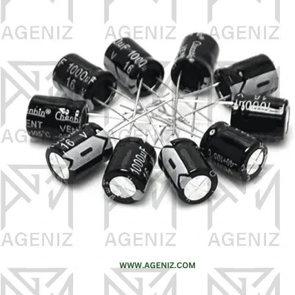 خازن الکترولیتی ۱۰۰۰ میکرو فاراد ۱۶ ولت