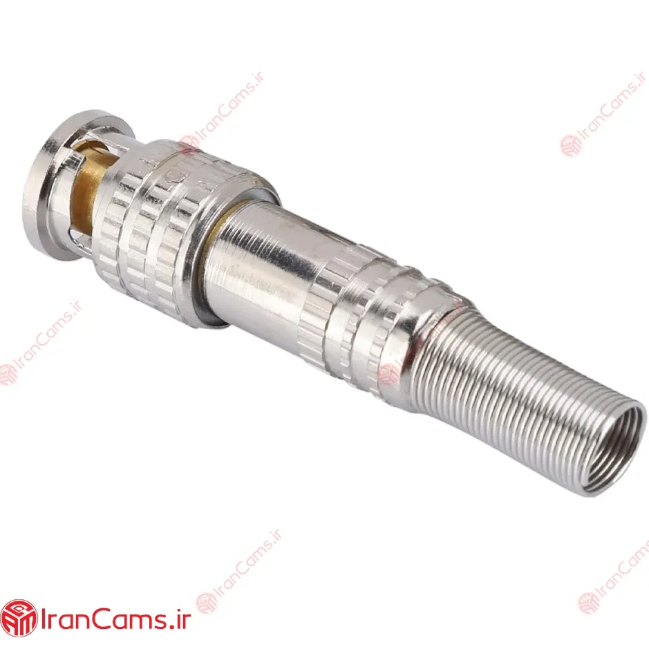فیش BNC پیچی دوربین مداربسته طلایی