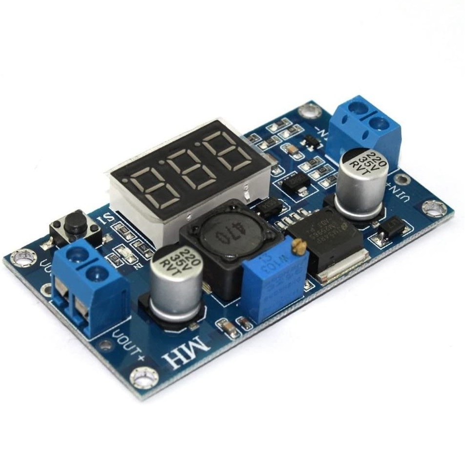 ماژول تغذیه کاهنده LM2596 همراه با نمایشگر