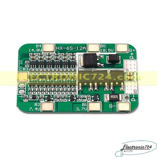 ماژول محافظ شارژ باتری لیتیومی ۶ سل ۱۲ آمپر HX-6S-12A