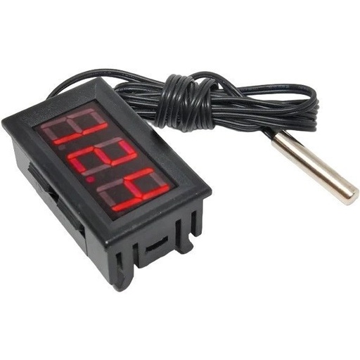 دماسنج پنلی ۱۲ ولت با سنسور NTC رنگ سبز