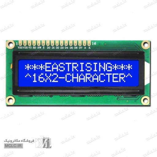 ماژول نمایشگر LCD 2x16 با بک لایت سبز