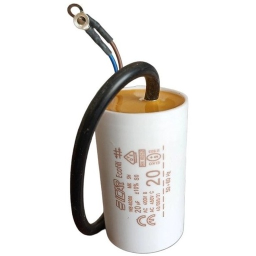 خازن روغنی ۲۰ میکروفاراد دائم در مدار