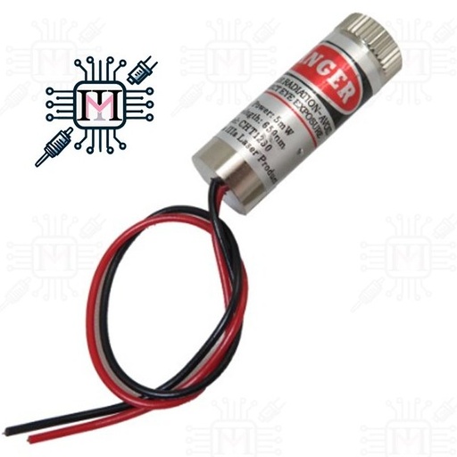 ماژول لیزر قرمز نقطه ای 5 ولت 5mw با قابلیت تنظیم نور