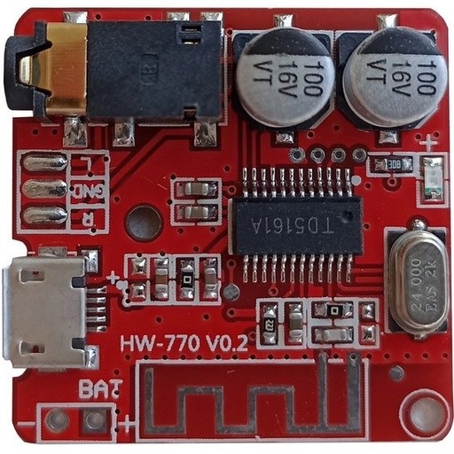 ماژول بلوتوث صوتی HW-770 ورژن ۵.۱ با خروجی AUX و Type-C