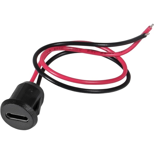 کانکتور مادگی Type-C پنلی سیم دار فشاری ضد آب