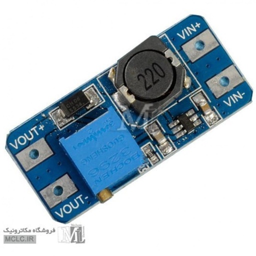 ماژول افزاینده ولتاژ MT3608 با ورودی میکرو USB و جریان ۲ آمپر