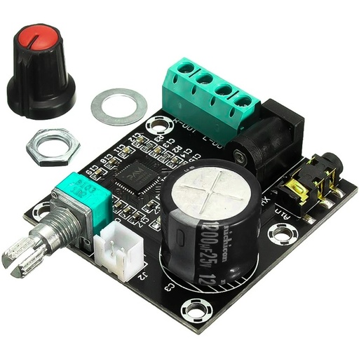 ماژول آمپلی فایر PAM8610 دو کانال استریو ۲x10W با ولوم صدا